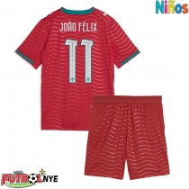 Camiseta Portugal Joao Felix #11 Primera Equipación para niños Mundial 2026 manga corta (+ pantalones cortos)
